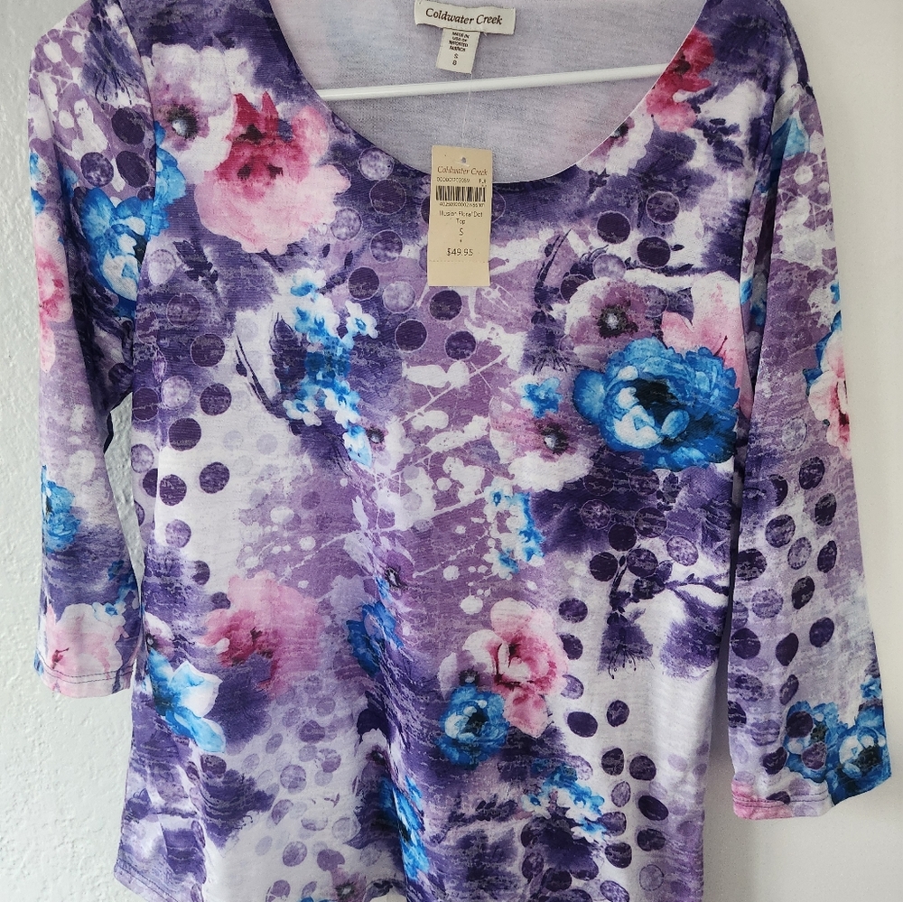 Coldwater Creek NWT 3/4 sleeve top